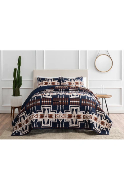 Pendleton Harding Coverlet & Sham Set In Navy Multi