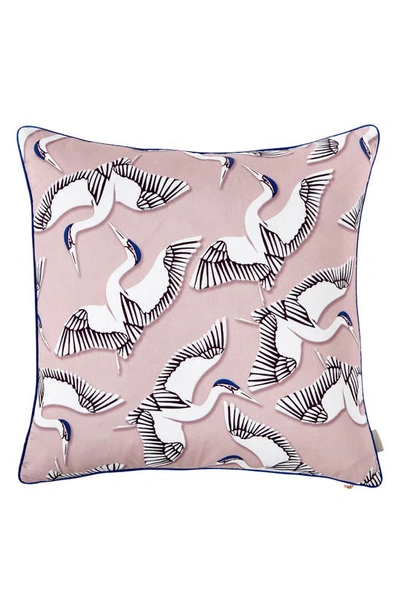 Ted Baker Crane Print Accent Pillow In Pink