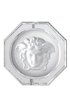 Versace Medusa Lumiere Large Glass Ashtray In Black