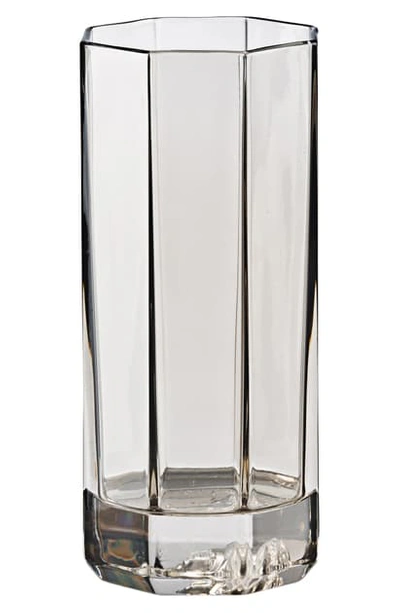 Versace Medusa Lumiere Set Of 2 Highball Glasses In Clear/ Black