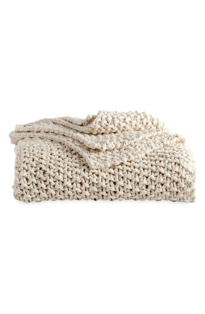Dkny Pure Chunky Knit Throw Blanket In Natural