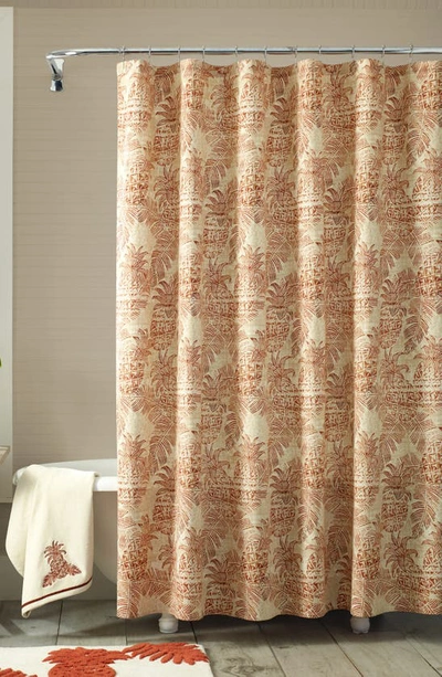Tommy Bahama Pineapple Shower Curtain In Raw Sienna