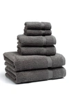 Kassatex Mateo 6-piece Bath Towel, Hand Towel & Washcloth Set In Concrete