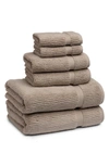 Kassatex Mateo 6-piece Bath Towel, Hand Towel & Washcloth Set In Marble Tan