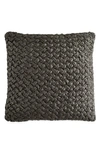 Michael Aram Metallic Knit Accent Pillow In Charcoal