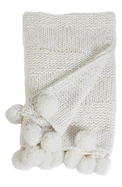 Pom Pom At Home Oulu Throw Blanket In Winter White