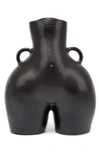 Anissa Kermiche Love Handles Vase In Black Matte Glaze