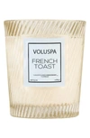 Voluspa Macaron Classic Textured Glass Candle, 6.5 oz In French Toast