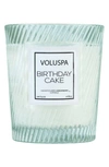 Voluspa Macaron Classic Textured Glass Candle, 6.5 oz In Birthday Cake