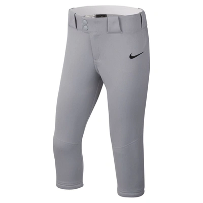 Nike Vapor Select Big Kids' (girls') Softball Pants In Grey