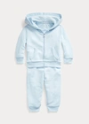 Polo Ralph Lauren Boys' Zip Hoodie & Jogger Pants Set - Baby In Beryl Blue
