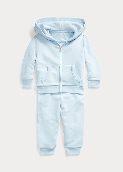 Polo Ralph Lauren Boys' Zip Hoodie & Jogger Pants Set - Baby In Beryl Blue