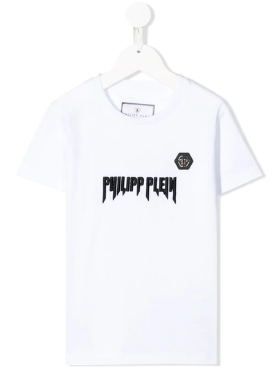 Philipp Plein Kids' Rock Pp T-shirt In White