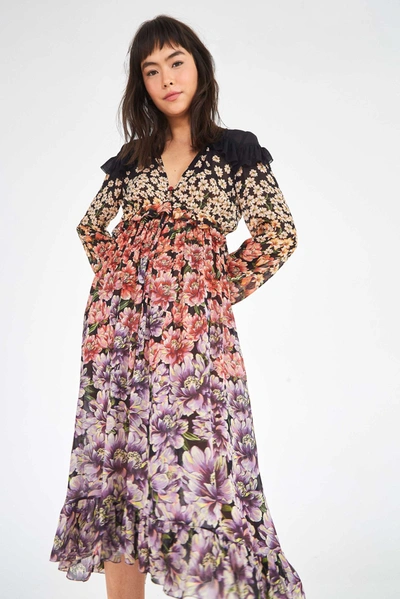 Farm Rio Rainbow Garden Midi Dress In Multi | ModeSens