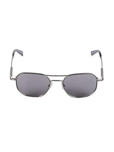 Ermenegildo Zegna 52mm Round Aviator Sunglasses In Grey