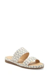 Lucky Brand Women's Decime Woven Slide Sandals Women's Shoes In Lead Fabric