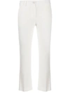 Alberto Biani Flared Pants Gabardine Stretch Cotton In White