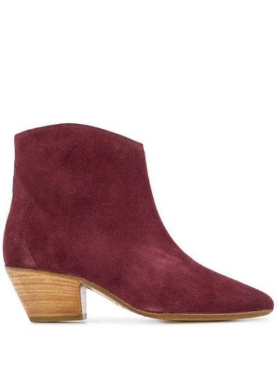 Isabel Marant Dacken Ankle Boots In Purple