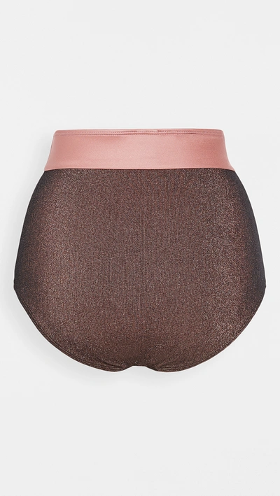 Flagpole Arden Bikini Bottoms In Bronze/rose Gold