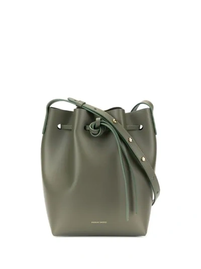 Mansur Gavriel Mini Bucket Bag In Green