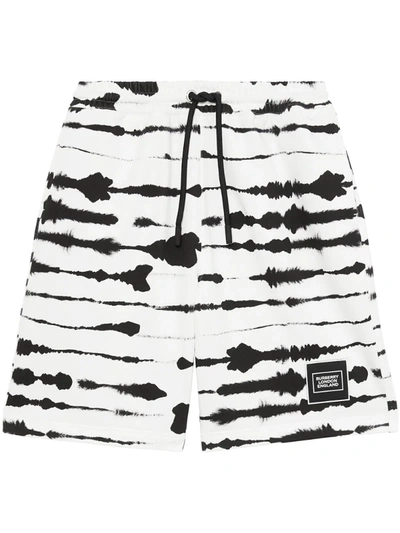 Burberry Alberto Zebra Sweat Shorts In White