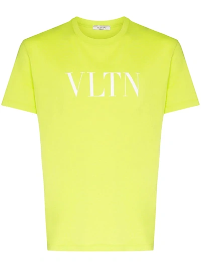 Valentino Vltn Logo Cotton T-shirt In Green
