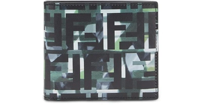 Fendi Ff Wallet In Green