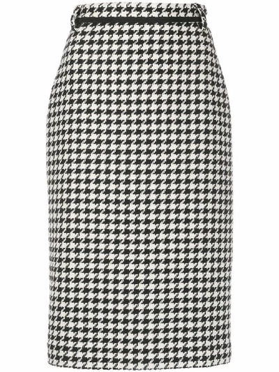 Msgm Black Wool Skirt