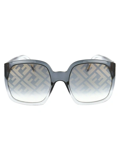 Fendi Women's Ff0404skb77ygrey Multicolor Metal Sunglasses In Grey