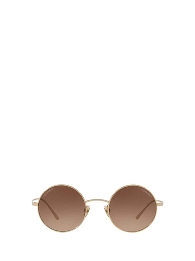 Pre-owned Chanel Round Frame Sunglasses In Gold