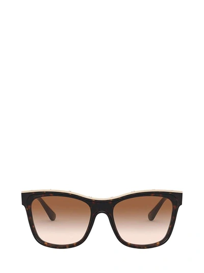 Pre-owned Chanel Shield Sunglasses In Brown