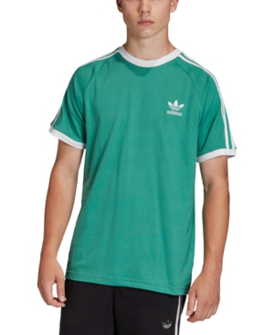 adidas 3 stripes tee green