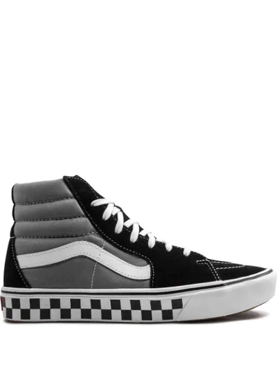 Vans Comfycush Sk8-hi Check Tape Sneaker In Black/gray