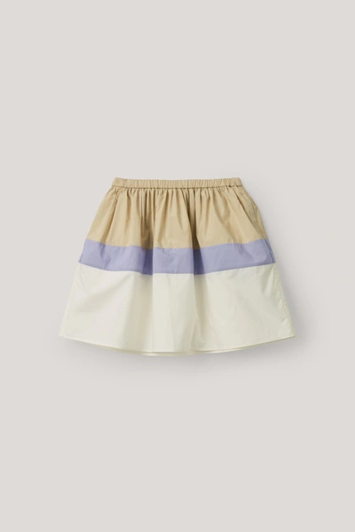 Cos Kids' Color-block Cotton Skirt In White