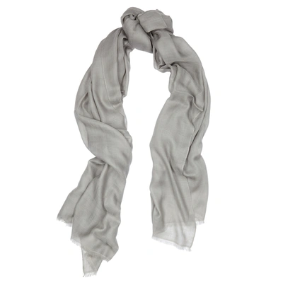 Denis Colomb Toosh Lisse Fine-knit Cashmere Scarf In Grey