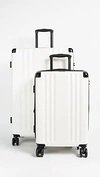 Calpak Ambeur 2-piece Spinner Luggage Set In White