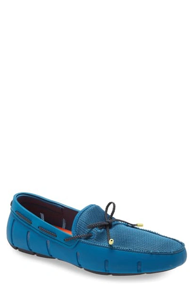 Swims Men's Braided Lace Loafers In Turk/ Nav/ Lim