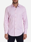 Robert Graham Russell Cotton Stretch Ombre Broken Stripe Classic Fit Button-up Shirt In Pink