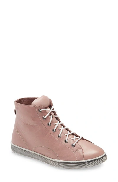 Sheridan Mia Alese High Top Sneaker In Rose Leather