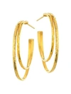 Gurhan Hoopla 22k Yellow Gold Oval Double Hoop Earrings