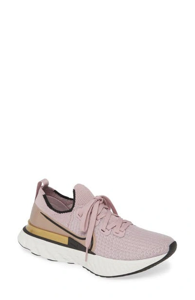 Nike React Infinity Run Flyknit Women's Running Shoe (plum Fog) - Clearance Sale In Plum Fog/ Black/ Metallic Gold