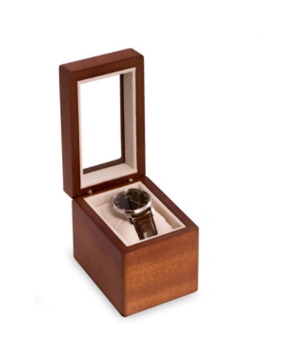 Bey-berk Single Watch Box In Brown