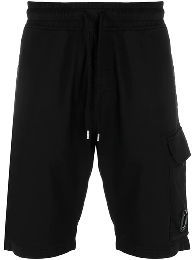 C.p. Company Multi-pocket Drawstring Waist Shorts In Black