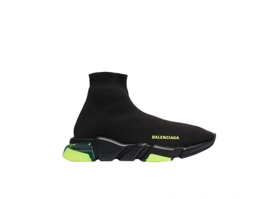 Pre-owned Balenciaga  Speed Trainer Clearsole Yellow Fluo