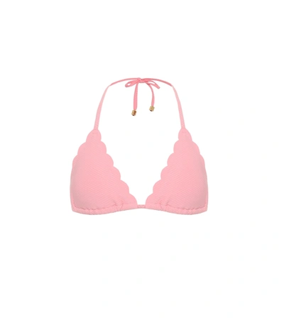 Heidi Klein South Beach Scalloped Bikini Top In Pink