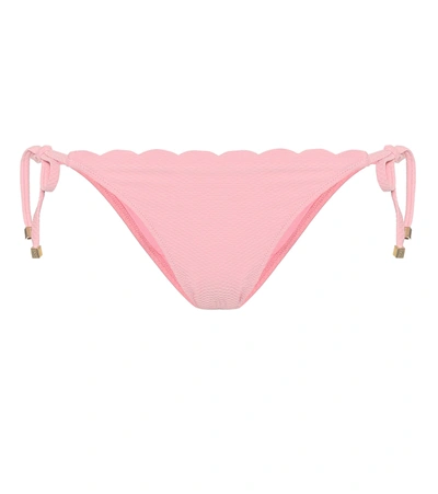 Heidi Klein South Beach Scalloped Bikini Bottoms In Pink
