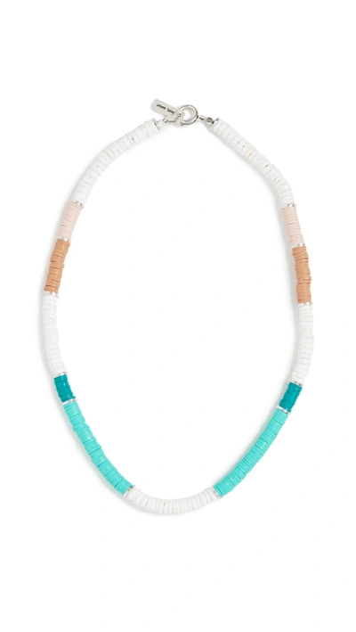 Isabel Marant Beaded Necklace In Green/silver