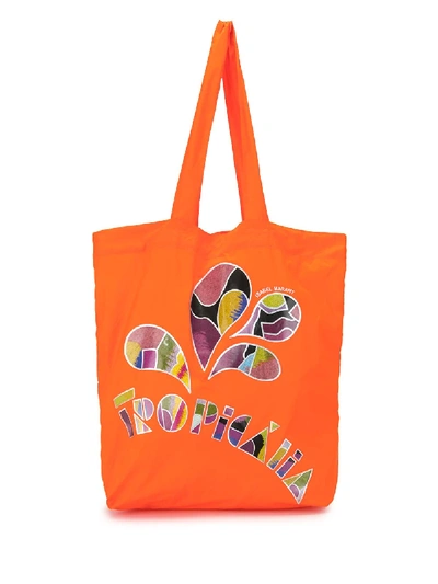 Isabel Marant Tropical Tote Bag In Orange