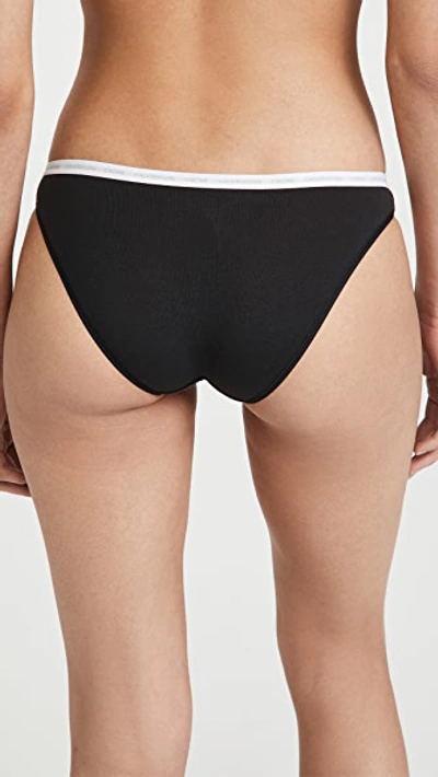 Calvin Klein Underwear One Cotton Singles Bikini Panties In Black