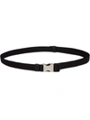 Prada Silver-tone Buckle Belt In Black